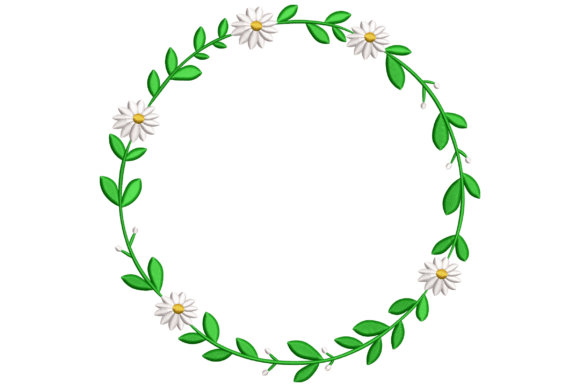 Daisy Floral Wreath: A Seasonal Embroidery Staple