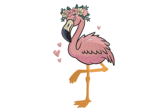 Floral Flamingo: A Whimsical Bird Design Worth Your Stitch Time?