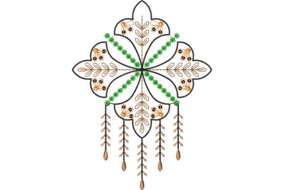 Floral Motifs Embroidery Design