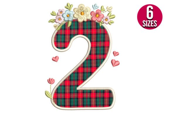 Floral Number Two Applique