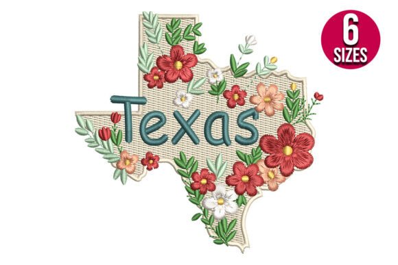 Floral Texas Map