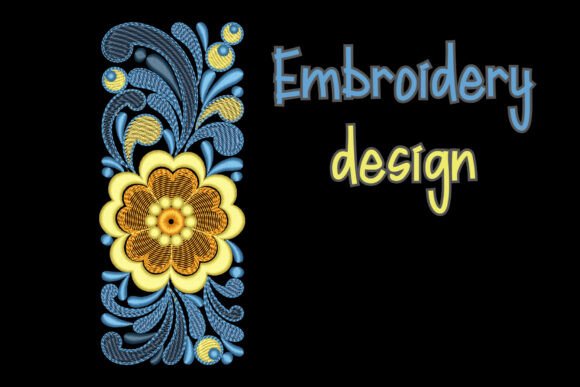 Flowers Border Embroidery Design