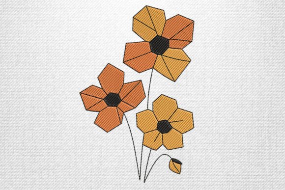 Geometric Flowers: A Modern Embroidery Design Worth Stocking