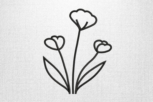 Minimalist Flower Line Art