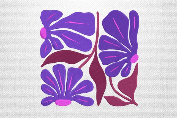 Purple Blooms: A Craft Fair-Ready Floral Embroidery Design