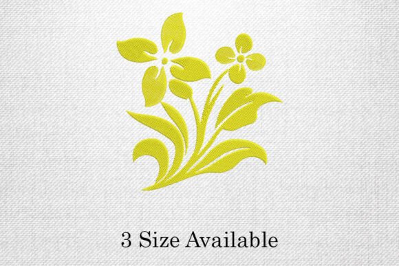 Yellow Swirl Flower Embroidery File